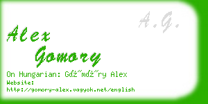 alex gomory business card